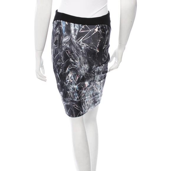 HELMUT LANG Silk printed wrap skirt - Picture 3 of 4